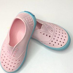 Native shoes Miller girl's size C11 pink and blue.